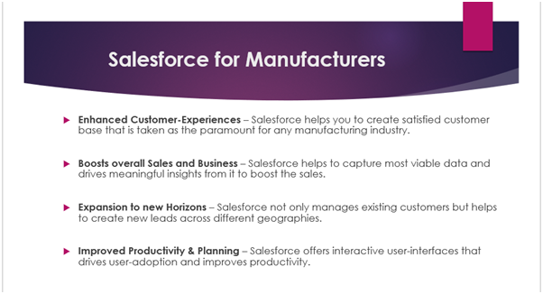 Salesforce for Manufacturers – A Right Boost to your Industry