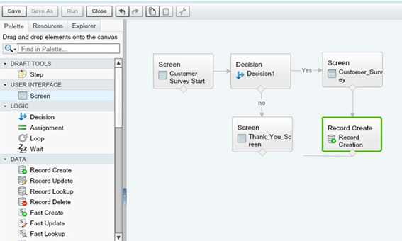 Create Surveys by Salesforce Visual Workflows