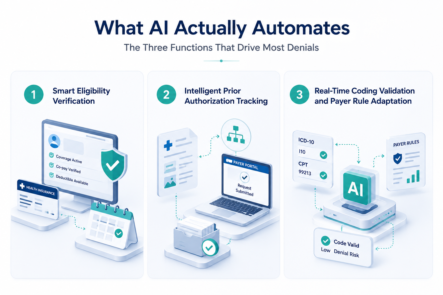 What AI automates in healthcare